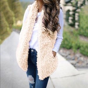 Plush Vest Cardigan